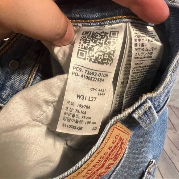 Levi’s Ribcage Straight Ankle Distressed Jeans size 31 - Picture 7 of 7